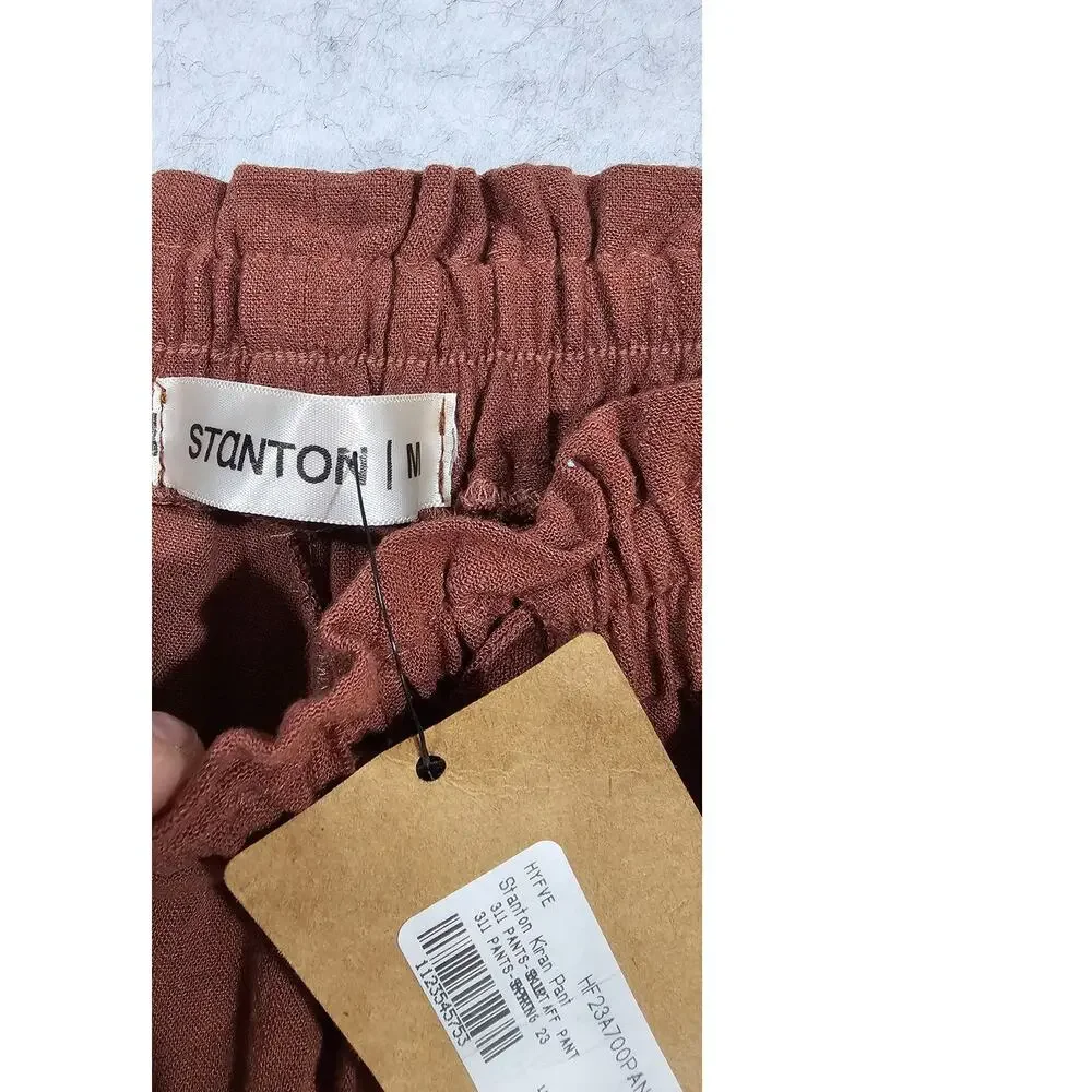 Maxwell James Stanton Kiran Pant 70% Cotton 30% Linen, Drawstring Waist Sz M New - Picture 3 of 8